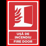 Placuta pentru usa de incendiu fire door